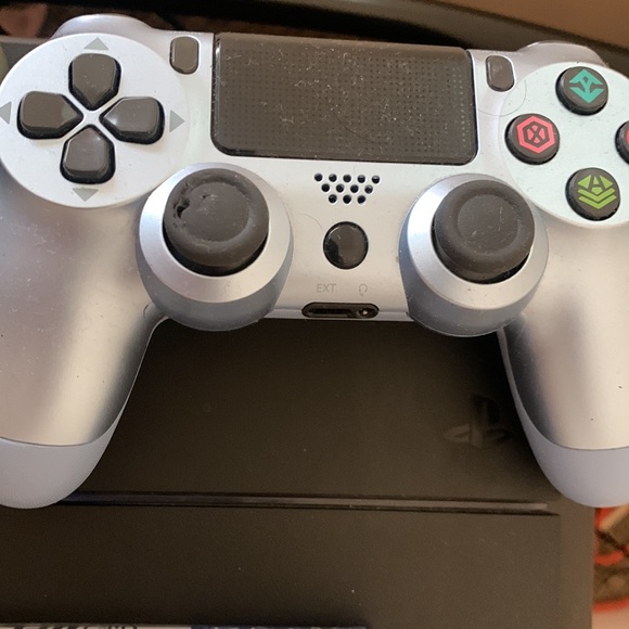 PlayStation 4 with controllers